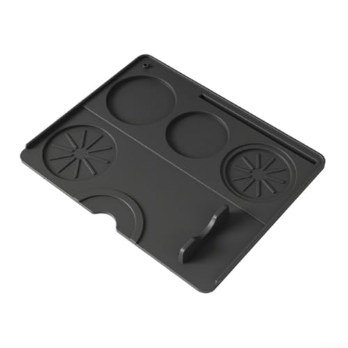 Espresso-Tamper-Matte mit sicherem Siebträgerhalter für komfortables Brühen (schwarz) von MeevrgR