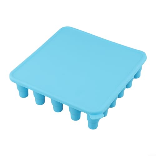 Flexibles Design Silikon-Eiswürfelform mit Deckel, perfekte Ergänzung zu Ihrem Küchenzubehör für einzigartige Leckereien (blau) von MeevrgR