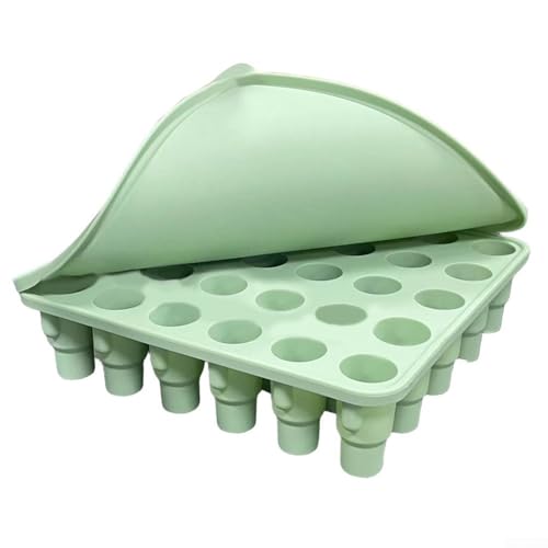 Flexibles Design Silikon Eiswürfelform mit Deckel Perfekte Ergänzung zu Ihrem Küchenzubehör für die Herstellung einzigartiger Leckereien (Matcha-Grün) von MeevrgR
