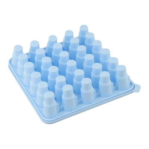 Flexibles Design Silikon Eiswürfelform mit Deckel Perfekte Ergänzung zu Ihrem Küchenzubehör für die Herstellung einzigartiger Leckereien (hellblau) von MeevrgR