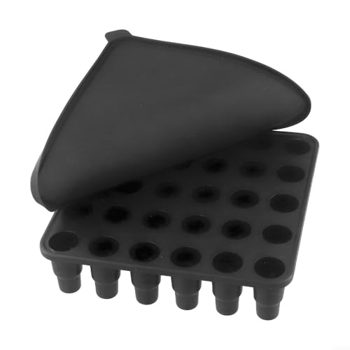 Flexibles Design Silikon Eiswürfelform mit Deckel Perfekte Ergänzung zu Ihrem Küchenzubehör für die Herstellung einzigartiger Leckereien (schwarz) von MeevrgR