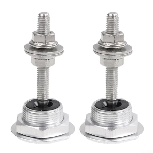 Frontstoßstange Motorhaubenbolzen Schnellspanner Set für Rennwagen Motorhaube Schloss mit Aluminium und Eisen für sicheren Sitz (Silber) von MeevrgR