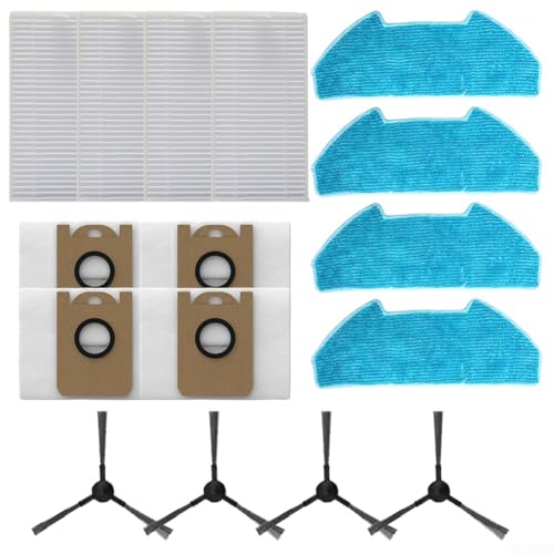 Für Redkey R10 Akku-Staubsauger-Ersatz-Set mit Seitenbürsten, Filtern, Wischtüchern und Staubbeuteln für effiziente Staub- und Schmutzentfernung Für Redkey R10 Akku-Staubsauger-Ersatz-Set mit Seitenbürsten, Filtern, Wischtüchern und Staubbeuteln für effiziente Staub- und Schmutzentfernung von MeevrgR