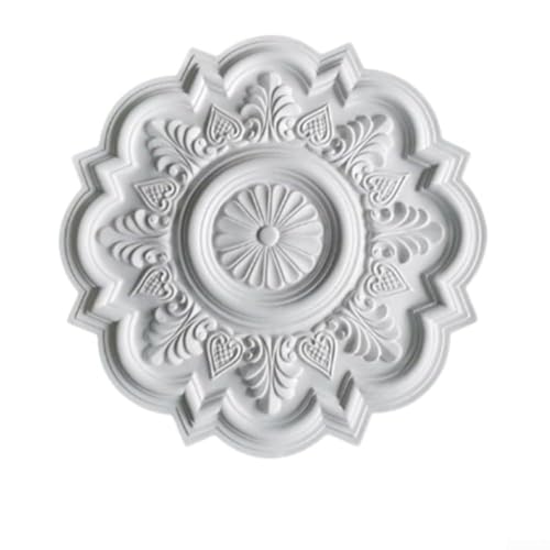Für den Innenbereich PU-Lampenpaneel für Decke oder Wand, geeignet für Feuchträume und verschiedene Innenanwendungen mit stilvollem Muster (48 cm) von MeevrgR