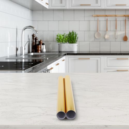 Funktioneller wasserdichter PVC-Wandaufkleber für stilvolle Innenräume, 3 Meter lang, einfache Anbringung, silberfarben, 40 cm x 3 m von MeevrgR