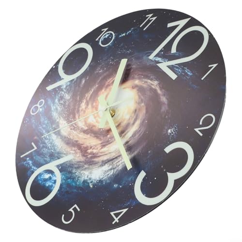 Glow in the Dark Große Wanduhr 30,5 cm mit lautlosem Sweep-Uhrwerk Raumtypen von MeevrgR