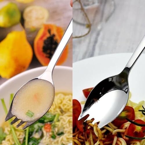 Göffel aus Edelstahl, wiederverwendbar, für Vorspeisen, Dessertgabeln für Zuhause, Camping, 5 Stück Göffel aus Edelstahl, wiederverwendbar, für Vorspeisen, Dessertgabeln für Zuhause, Camping, 5 Stück von MeevrgR