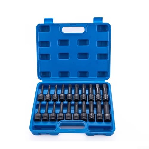 Hitzebehandeltes 20-teiliges Steckschlüssel-Set mit H6 H7 H8 H10 H12 H14 H16 H17 H18 H19 Größen aus Chrom-Moly-Stahl mit doppelseitiger Gravur von MeevrgR