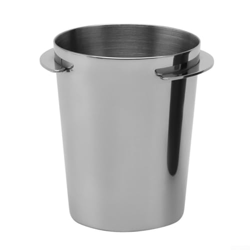 Kaffee-Dosierbecher für 51 mm, 53 mm, 58 mm, für Espressomaschinen, Edelstahl-Design (silberfarben 51 53 mm) von MeevrgR