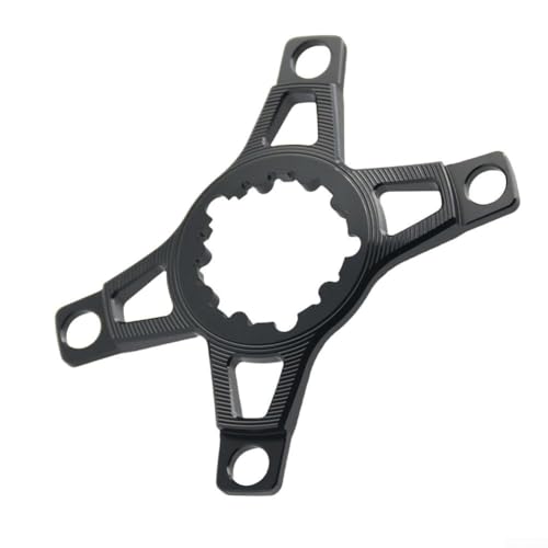 Kettenblattadapter mit 3 Bolzen auf 4 Bolzen für 110BCD Kurbelgarnitur-Umwandlung, CNC-gefräste Aluminiumlegierung für Radfahren (schwarz) von MeevrgR