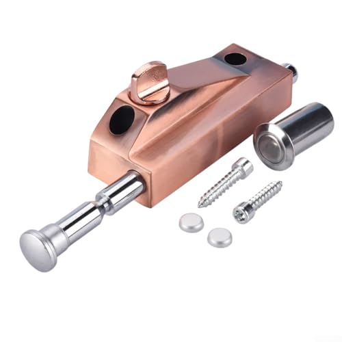 Keyless Rotating Door Lock with Knob Style Floor Mounted Aluminum Alloy for Glass Doors for Securing Residential and Commercial Double Door Frames (Copper) von MeevrgR