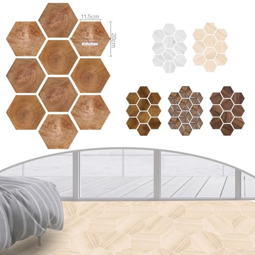 Kreative sechseckige PVC-Wanddekoration, perfekt für die individuelle Gestaltung von Schlafzimmern, Wohnzimmern und mehr (A) von MeevrgR