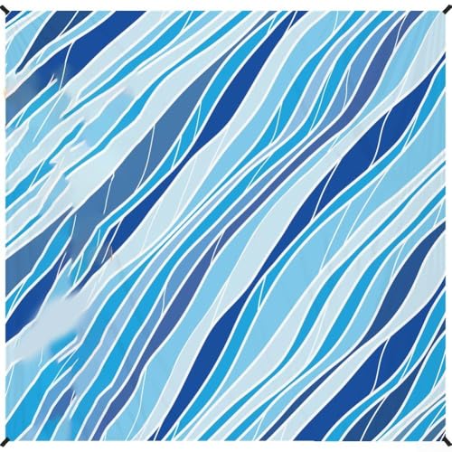 Leichte tragbare große Stranddecke 210 x 200 cm mit wasserdichtem und sanddichtem Material für Reisen und Outdoor (B) von MeevrgR