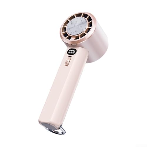 Leichter Turbo-Handventilator mit wiederaufladbarem Akku und digitaler Geschwindigkeitsregelung (Beige) von MeevrgR