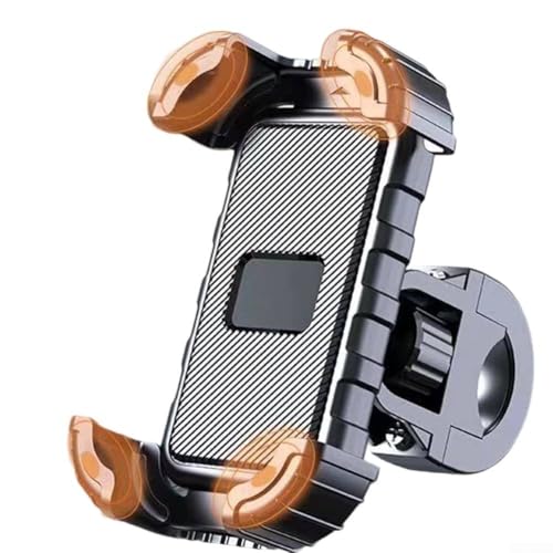 Lenker-Telefonhalterung für Motorrad mit stoßdämpfendem Arm und 360-Grad-Verstellbarkeit für Navigation (Lenker) von MeevrgR