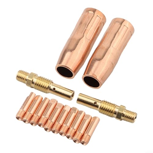 MIG-Schweißkomponenten-Set mit Kontaktgasdiffusor-Düse für M3 Taschenlampe (1,0 mm), 14-teilig von MeevrgR