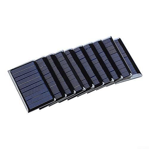 MeevrgR 10 Stück 2V 150mA Solarzellen - 60x45mm Polykristalline Panels für DIY Projekte (21.5-23.5% Effizienz) für Solarleuchten Spielzeug von MeevrgR