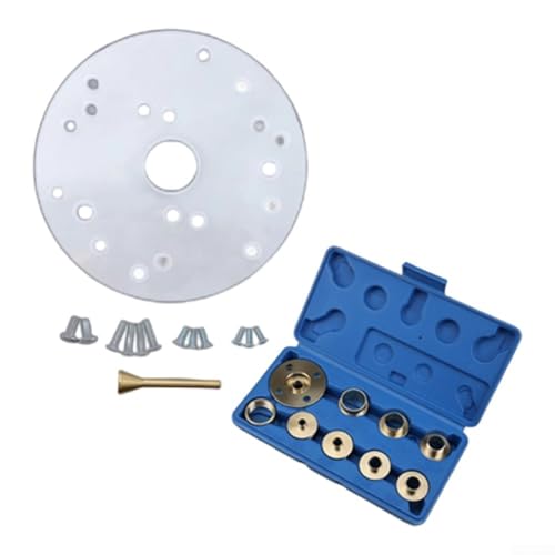 MeevrgR 10-teiliges Oberfräsenbuchsen-Set Messingkonstruktion mit Acryl-Grundplatte für Präzisions-Zentrierung für Holzbearbeitungsprojekte für Porter für Kabel für Bosch für Dewalt für Handwerker MeevrgR 10-teiliges Oberfräsenbuchsen-Set Messingkonstruktion mit Acryl-Grundplatte für Präzisions-Zentrierung für Holzbearbeitungsprojekte für Porter für Kabel für Bosch für Dewalt für Handwerker von MeevrgR