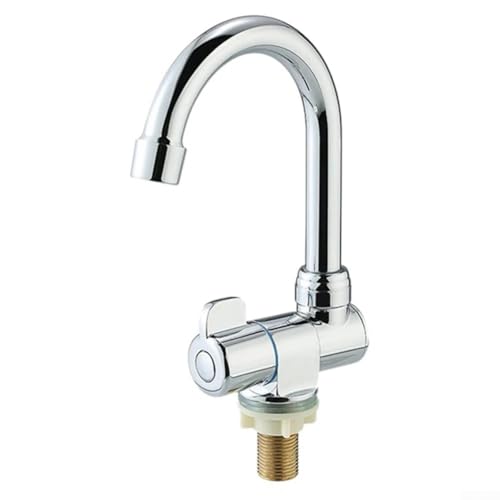 MeevrgR 360 ° + 180 ° schwenkbarer Edelstahl-Klapphahn für Wohnmobil, Chrom-Finish, Einzel-Kaltfunktion für Yachten und Küchenspülen, einfache Installation von MeevrgR