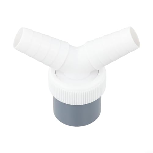 MeevrgR Ablaufadapter mit Doppelanschluss für effiziente Abwasserentsorgung in Geschirrspülern oder Waschmaschinen, PVC-Konstruktion, passend für 18–24 mm Einlass und 40 mm Auslass (Doppelanschluss Y) von MeevrgR