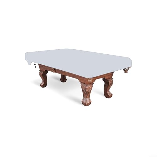 MeevrgR Billardtisch-Abdeckung, 600D Oxford-Stoff, wasserdicht, verstellbarer Kordelzug, passend für 2,5 - 2,4 m, 2,9 m Tische, ganzjährig, staub- und kratzfest, Grau (2,4 m) von MeevrgR