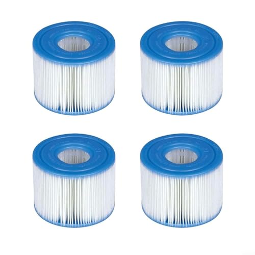 MeevrgR Ersatz-Filterkartusche für Intex S1 29011E für Pure Spa, Whirlpool und Spa-Pool-Wasserreinigungssystem, kompatibel mit Intex-Filtrations-Ausrüstungsteilen (4) von MeevrgR