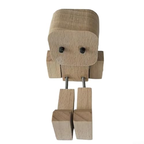 MeevrgR Handgefertigte schüttelnde Holzfigur mit magnetischen, austauschbaren Gesichtern, lustige Wackelkopf-Puppe für Auto-Armaturenbrett, Büro-Schreibtisch-Dekoration, beschwerte Basis, rutschfeste von MeevrgR