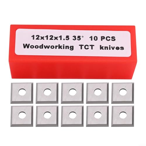 MeevrgR Hartmetalleinsätze zum Spiegel-Finish-Schneiden, 4 Kanten für die Holzbearbeitung, passend für Holzschneiderkopf, geeignet für Weich- und Harthölzer, MDF, Sperrholz von MeevrgR