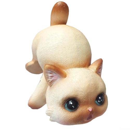 MeevrgR Harz Katze Hugger Pot Figuren - Skurrile Gartendekoration Wetterfeste hängende Ornamente für Blumentöpfe, Regale (B) von MeevrgR