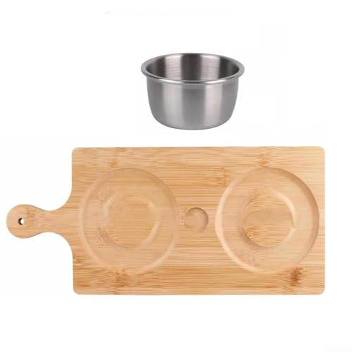 MeevrgR Margarita Salzstreuer Tablett Set - Holz & Edelstahl Doppeltablett für perfekte Cocktailränder 40ml Schüssel für Citrus Barkeeper Essential MeevrgR Margarita Salzstreuer Tablett Set - Holz & Edelstahl Doppeltablett für perfekte Cocktailränder 40ml Schüssel für Citrus Barkeeper Essential von MeevrgR