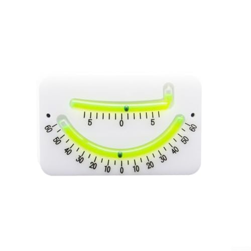 MeevrgR Marine Clinometer Boot Neigungsmesser Segeln Winkel Level Meter mit Nachtlicht Doppelrohr-Design für Segelboote Yachten Fischerboote Frachtschiffe (weiß + grün) von MeevrgR