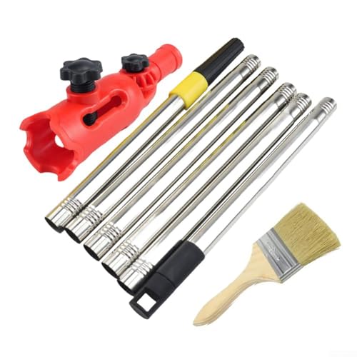 MeevrgR Multi-Winkel Pinselverlängerung Set - 6-teilige Teleskopstange (1,7 m) verstellbare Halterung für Decken, Dachrinnen & Ecken von MeevrgR