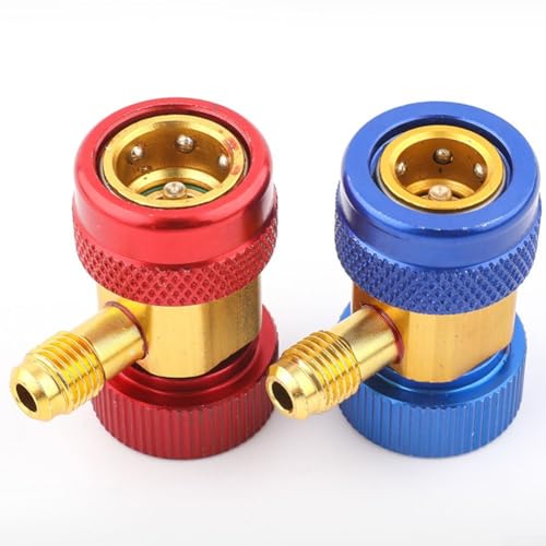 MeevrgR R134A Verstellbare Adapterbeschläge mit HL Schnellkupplung für Auto-AC-Service, kompatibel mit niedrigen und hohen Seiten 1/4 SAE-Stecker-Flare-Anschlüssen MeevrgR R134A Verstellbare Adapterbeschläge mit HL Schnellkupplung für Auto-AC-Service, kompatibel mit niedrigen und hohen Seiten 1/4 SAE-Stecker-Flare-Anschlüssen von MeevrgR