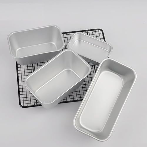 Rechteckige Kuchenform aus Karbonstahl, antihaftbeschichtet, Mini-Toastkuchen-Backblech, Kastenform, Küchen-Backwerkzeug, Backgeschirr (A02) von MeevrgR