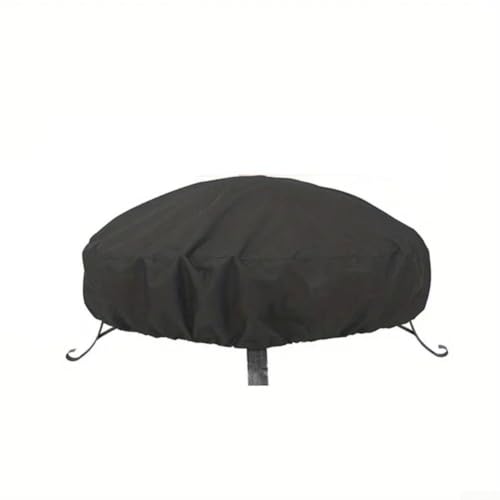 MeevrgR Robuste Feuerstellenabdeckung – wasserdicht & winddicht (85 x 40 cm/122 x 46 cm) atmungsaktiver Polyester-Schutz für Feuerstellen im Freien schwarz Allwetterschutz (85 x 40 cm) von MeevrgR