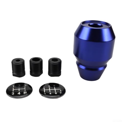 MeevrgR Schaltknauf aus Aluminiumlegierung, 3-Größen-Adapter-Set (8/10/12 mm), kompatibel mit Schalt- und Automatikgetriebe (blau) von MeevrgR
