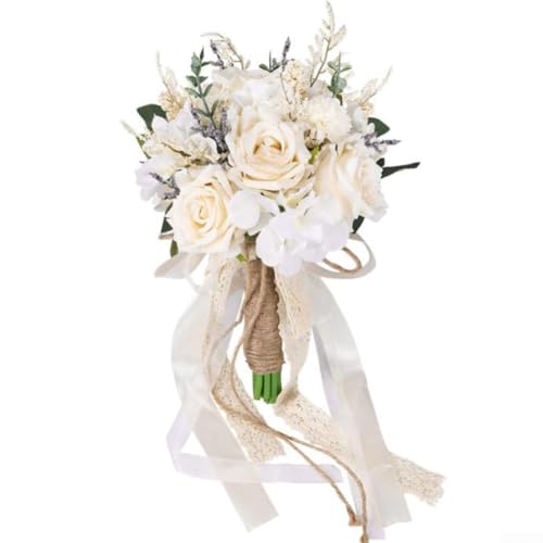 MeevrgR Schicker Rosenstrauß für Hochzeiten, elegantes Design mit realistischen Seidenblumen, perfekt für Brautsträuße und Tafelaufsätze, pflegeleichtes Dekor MeevrgR Schicker Rosenstrauß für Hochzeiten, elegantes Design mit realistischen Seidenblumen, perfekt für Brautsträuße und Tafelaufsätze, pflegeleichtes Dekor von MeevrgR