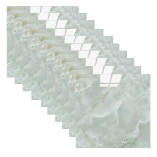 MeevrgR Selbstklebende Wandpaneele mit Marmor-Design, feuchtigkeitsbeständig, minimale Pflege für Küche, Badezimmer, Wände (grün) von MeevrgR