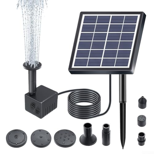 MeevrgR Solarbrunnen mit 5 Sprühmustern - Verbesserte Glasscheibe & Dual-Filtrationssystem Einfache Einrichtung für Garten, Teich & Vogeltränke MeevrgR Solarbrunnen mit 5 Sprühmustern - Verbesserte Glasscheibe & Dual-Filtrationssystem Einfache Einrichtung für Garten, Teich & Vogeltränke von MeevrgR