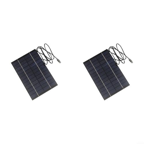 MeevrgR Solarpanel 4,2 W 12 V mit Typ-C-Anschluss für Überwachungskameras, Polysilizium-Außennetzteil, wetterbeständig, 200 x 130 mm für kontinuierliche Überwachung (2) von MeevrgR