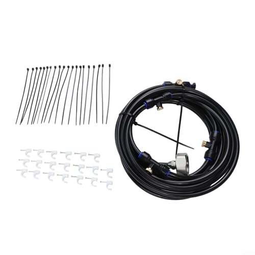 MeevrgR Sprühnebel Kühlsystem Set 20ft mit 6 Düsen und 50ft mit 12 Düsen Messingdüse Gartensystem Terrasse Trampolin Pool Party Outdoor Nebelanlage zur Kühlung Bewässerung Staubbindung(15M(50FT)) MeevrgR Sprühnebel Kühlsystem Set 20ft mit 6 Düsen und 50ft mit 12 Düsen Messingdüse Gartensystem Terrasse Trampolin Pool Party Outdoor Nebelanlage zur Kühlung Bewässerung Staubbindung(15M(50FT)) von MeevrgR