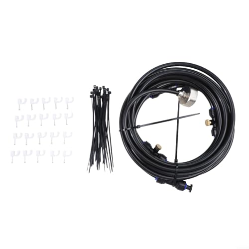 MeevrgR Sprühnebel Kühlsystem Set 20ft mit 6 Düsen und 50ft mit 12 Düsen Messingdüse Gartensystem Terrasse Trampolin Pool Party Outdoor Nebelanlage zur Kühlung Bewässerung Staubbindung(6M(20FT)) MeevrgR Sprühnebel Kühlsystem Set 20ft mit 6 Düsen und 50ft mit 12 Düsen Messingdüse Gartensystem Terrasse Trampolin Pool Party Outdoor Nebelanlage zur Kühlung Bewässerung Staubbindung(6M(20FT)) von MeevrgR