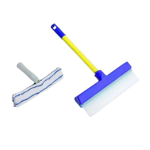 MeevrgR Streifenfreies Auto-Glasbürstenreiniger-Set – 2er-Pack superfeine Faser- und Silikon-Schrubber für alle Jahreszeiten für Fenster, Spiegel und Solarmodule (blau) von MeevrgR