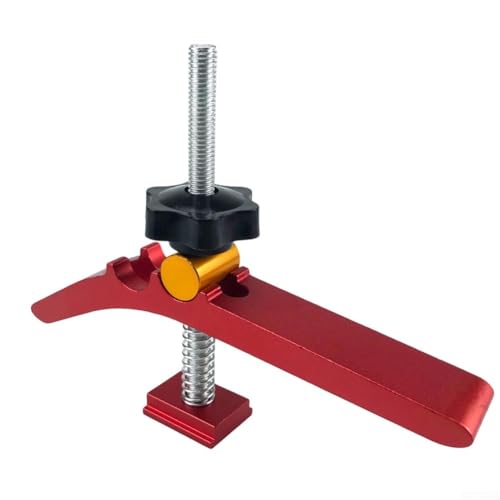 MeevrgR T-Track-Pressplatten-Set – Spannsystem aus Aluminiumlegierung, 120 × 156 mm, schnell verstellbarer Handknopf für Holzbearbeitung und Tischsägenvorrichtungen (Schiebertyp) von MeevrgR
