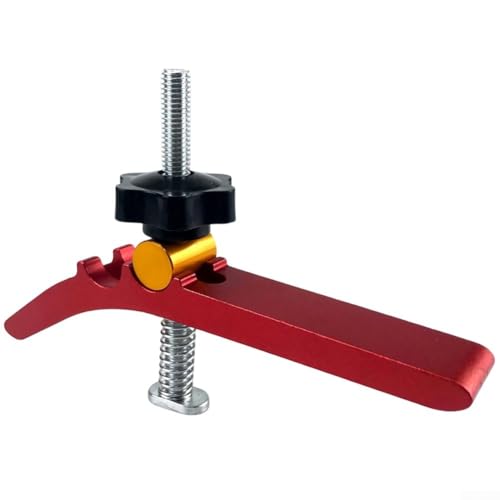 MeevrgR T-Track-Pressplatten-Set – Spannsystem aus Aluminiumlegierung, 120 × 156 mm, schnell verstellbarer Handknopf für Holzbearbeitung und Tischsägenvorrichtungen (T-Schrauben-Typ) von MeevrgR