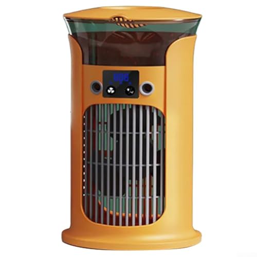 MeevrgR Tragbare Klimaanlage Kühlung – 880 ml Wassertank, 3-Gang-Kühlung, 180°-Oszillation, USB-C-Ladung, 7-farbiges Nachtlicht (gelb) von MeevrgR