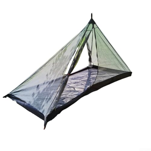 MeevrgR Ultraleichtes Pyramiden-Campingzelt für 2 Personen, Doppeltüren mit reißfestem 210T-Gewebe und Stangen aus Aluminiumlegierung, wasserdicht, windabweisend, Schutz zum Wandern (Doppel-Innenzelt von MeevrgR