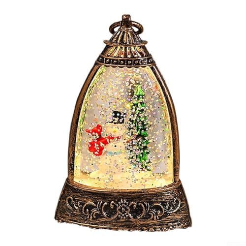MeevrgR Weihnachtsdekorationen Vintage Xmas Kerze mit LED Teelicht Weihnachtsmann Elch Schneemann Muster Feuerlose Kerzen Lampe für Party Dekor Weihnachten Laterne Urlaub Lichter (Der Schneemann) von MeevrgR