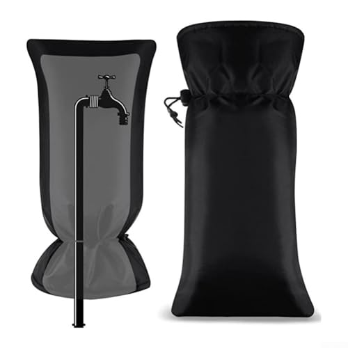 MeevrgR Winter-Wasserhahn-Abdeckung, 2er-Pack, 50 x 21 cm, 210D Oxford wasserdichter Wasserhahnschutz, frostsichere Isolierung für Gartenzapfhähne, schwarzes robustes Design MeevrgR Winter-Wasserhahn-Abdeckung, 2er-Pack, 50 x 21 cm, 210D Oxford wasserdichter Wasserhahnschutz, frostsichere Isolierung für Gartenzapfhähne, schwarzes robustes Design von MeevrgR