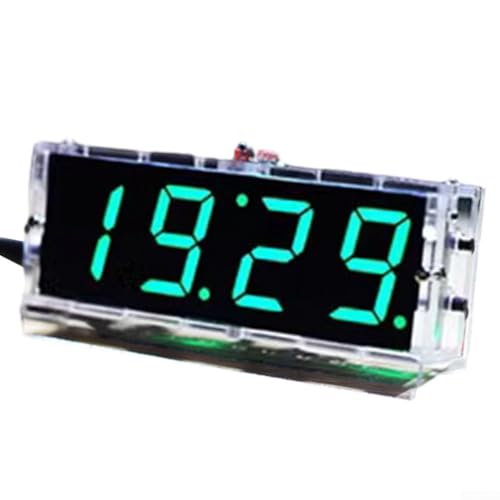 Nixie Tube Digital Clock Kit 4-stellige LED-Anzeige mit automatischer Helligkeitsanpassung und praktischer Alarmfunktion für DIY-Fans (grün) von MeevrgR